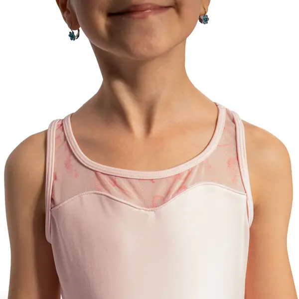 Bloch Evie Floral tank, dres cu fustiţă tutu pentru fete cu bretele largi