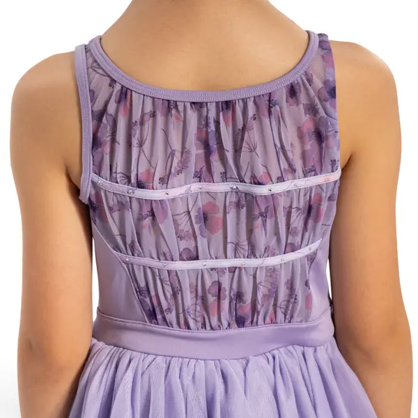 Bloch Evie Floral tank, dres cu fustiţă tutu pentru fete cu bretele largi