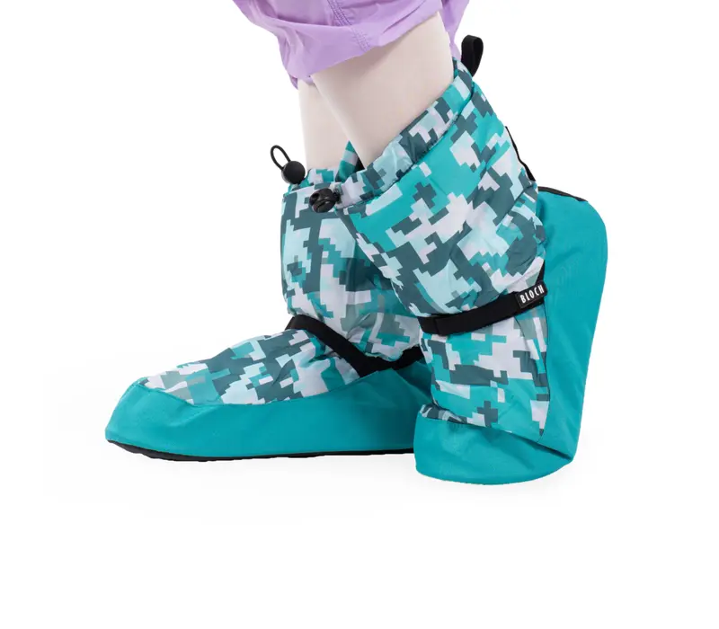 Bloch crazy printed booties, încălţăminte pentru încălzire - Pixel print Bloch