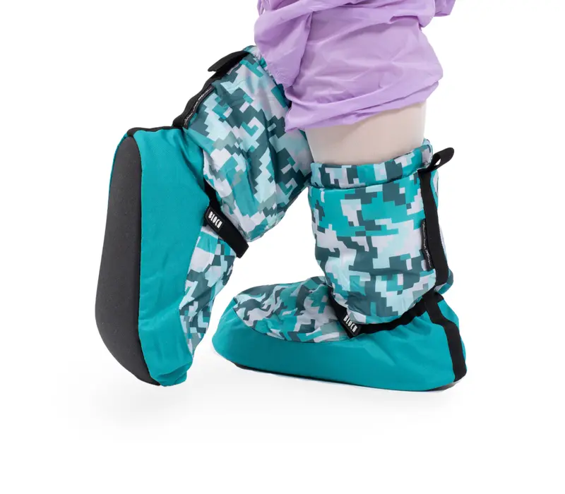 Bloch crazy printed booties, încălţăminte pentru încălzire - Pixel print Bloch