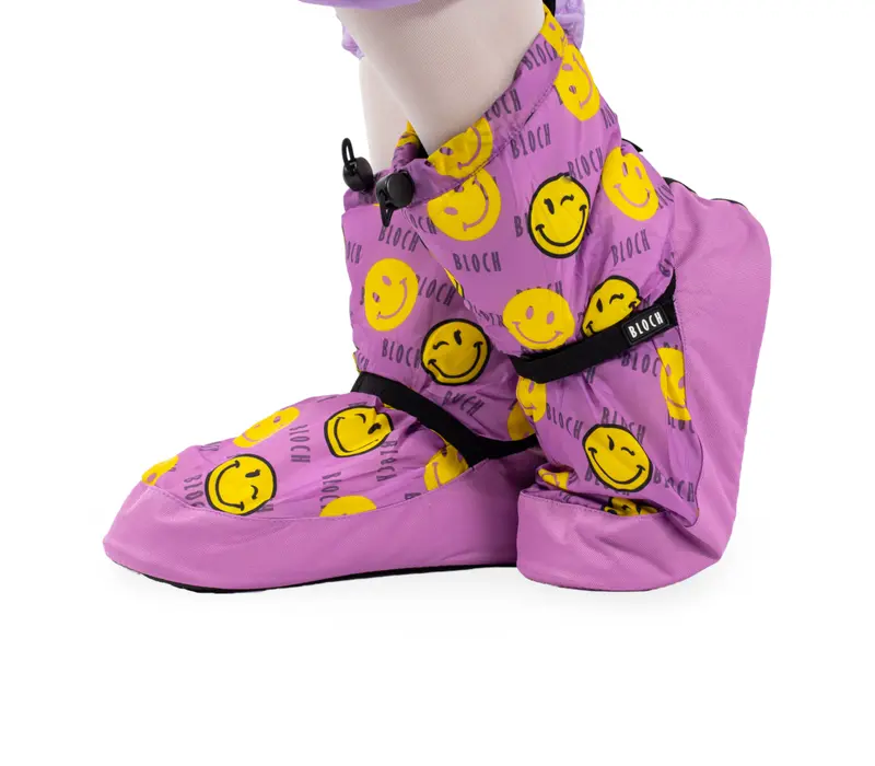 Bloch crazy printed booties, încălţăminte pentru încălzire - Smiley Print Bloch