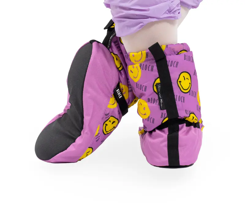 Bloch crazy printed booties, încălţăminte pentru încălzire - Smiley Print Bloch