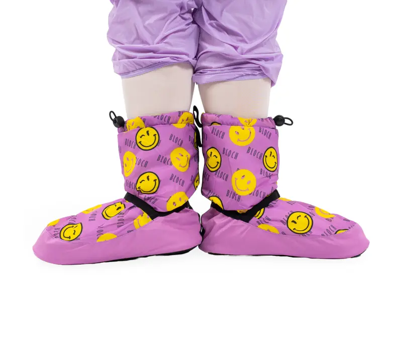 Bloch crazy printed booties, încălţăminte pentru încălzire - Smiley Print Bloch