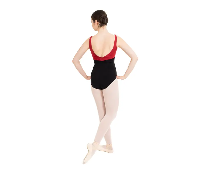 Capezio, costum de balet cu bretele late - Roșu scarlet Capezio