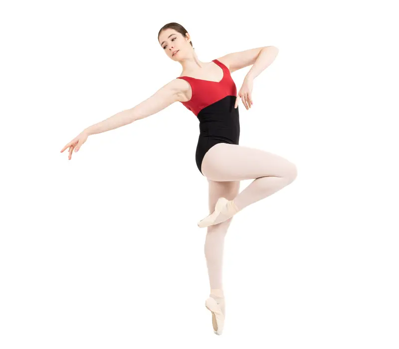 Capezio, costum de balet cu bretele late - Roșu scarlet Capezio