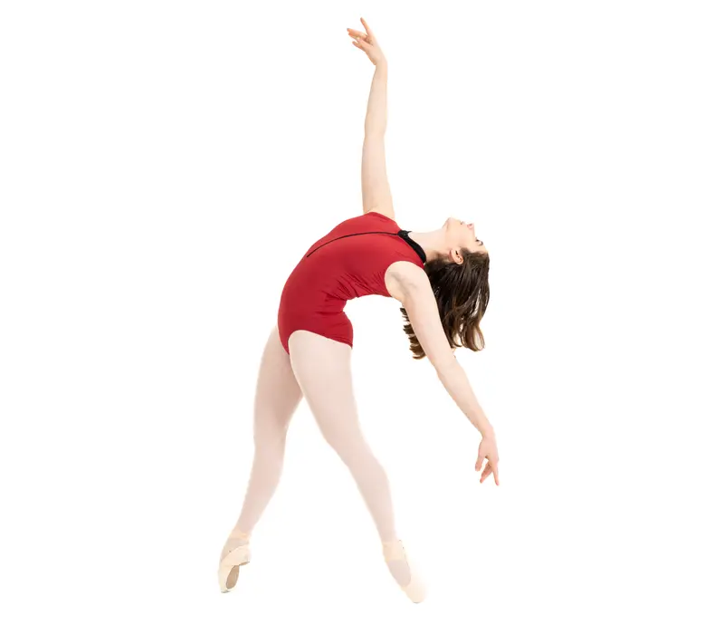 Capezio C´Est La Vie La Belle, dres pentru femei cu închidere la guler - Roșu scarlet Capezio