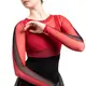 Capezio C'est La Vie Joyeux mesh cover up, top pentru dame - Roșu scarlet Capezio