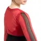 Capezio C'est La Vie Joyeux mesh cover up, top pentru dame - Roșu scarlet Capezio