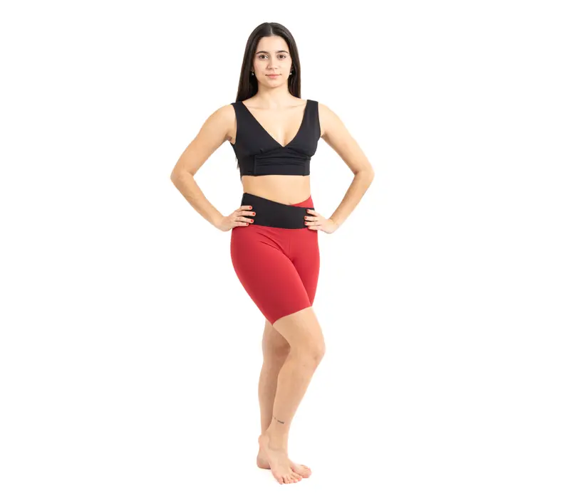 Capezio C'est La Vie Enchante Bike Short,  pantaloni scurţi pentru dame cu lungime până la coapse - Roșu scarlet Capezio