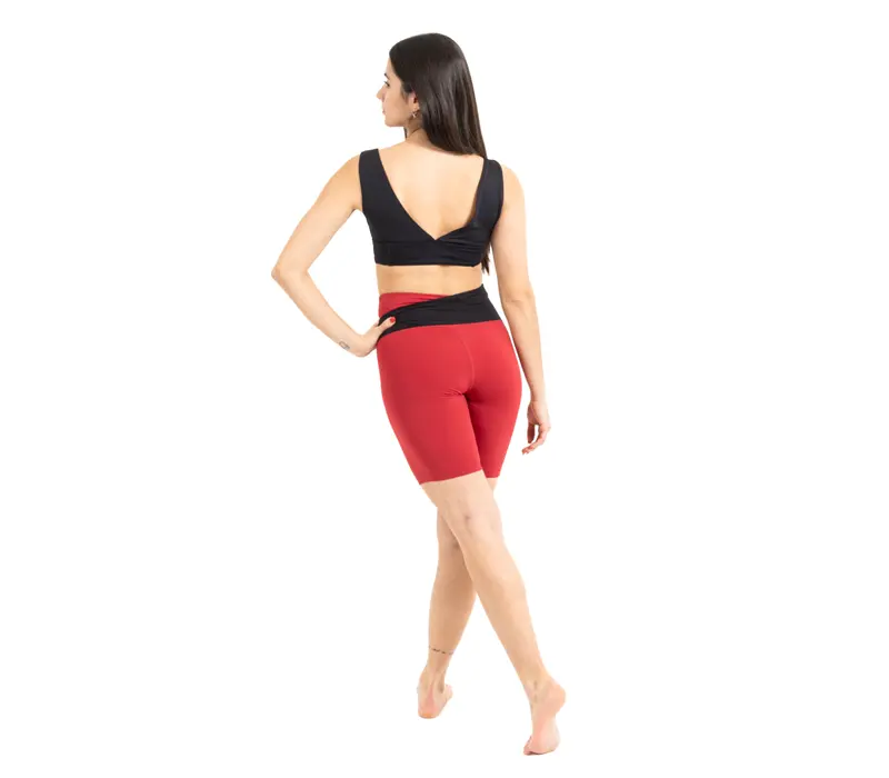 Capezio C'est La Vie Enchante Bike Short,  pantaloni scurţi pentru dame cu lungime până la coapse - Roșu scarlet Capezio