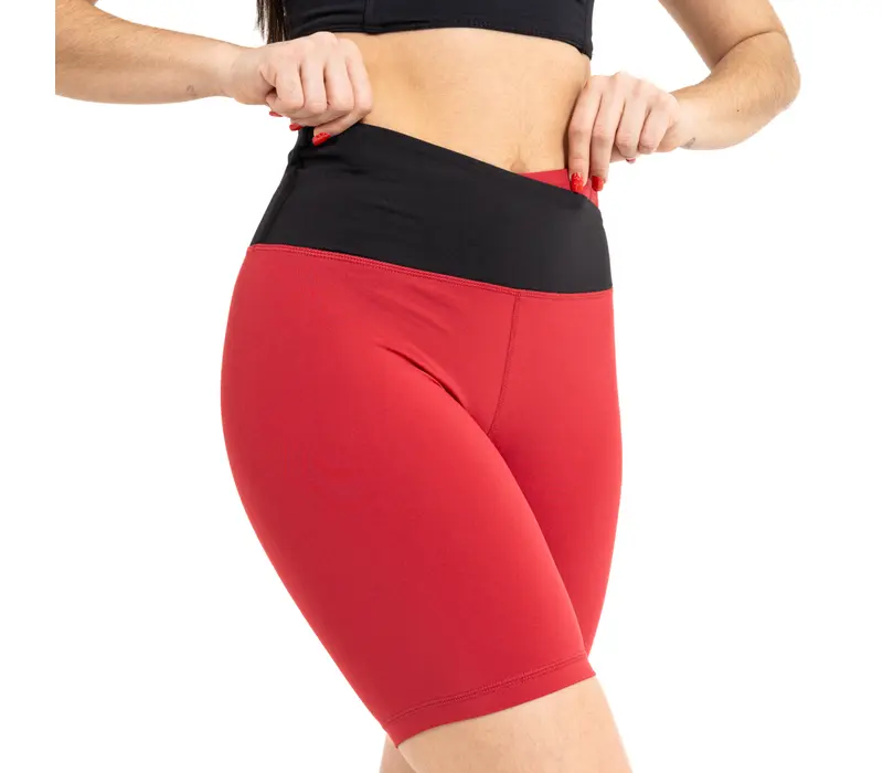 Capezio C'est La Vie Enchante Bike Short,  pantaloni scurţi pentru dame cu lungime până la coapse - Roșu scarlet Capezio