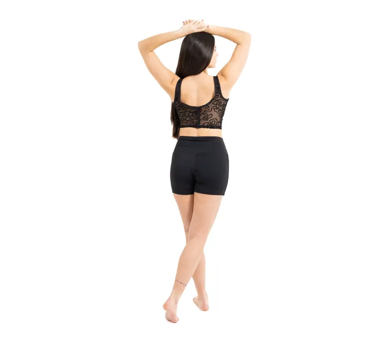 Capezio Bella Notte Vita Side Panel Short, pantaloni scurţi pentru femei - Negru