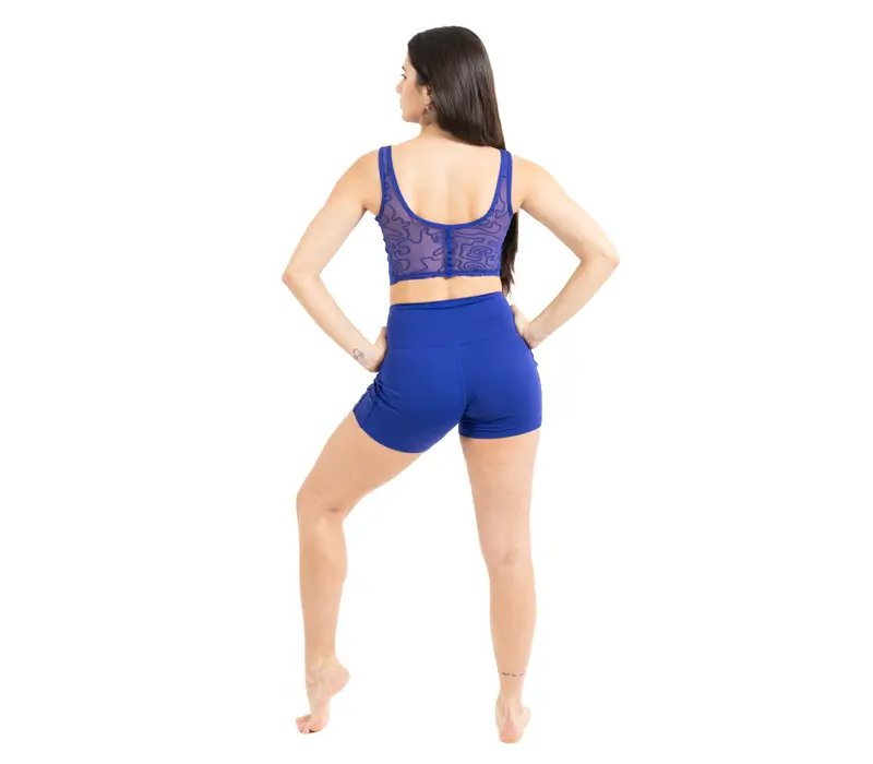 Capezio Bella Notte Vita Side Panel Short, pantaloni scurţi pentru femei - Spectrul Albastru