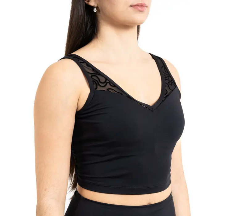 Capezio Bella Notte Dolce Tank, top pentru dame - Negru