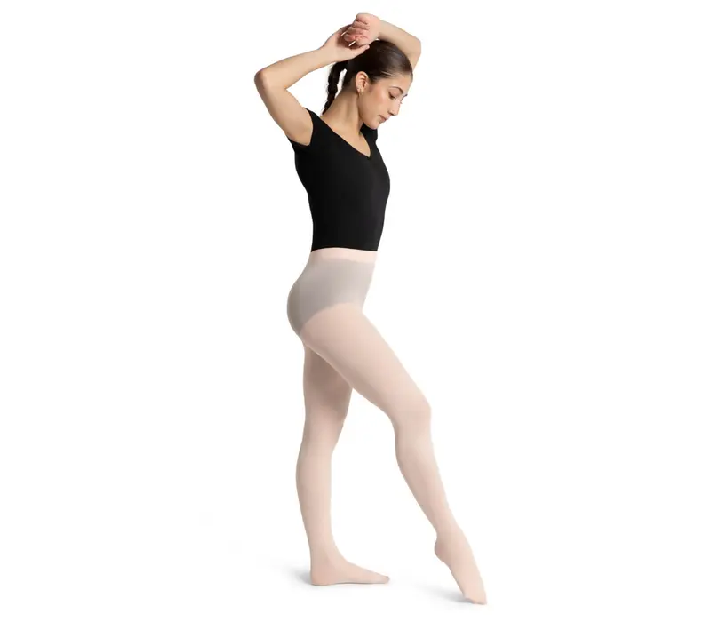 Capezio Ultra Soft tight  self knif, ciorapi cu talpa plină pentru femei - Roz balet Capezio