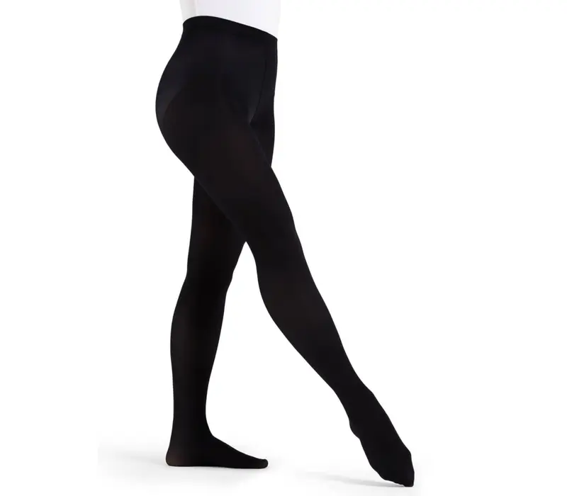 Capezio Ultra Soft tight  self knif, ciorapi cu talpa plină pentru femei - Negru