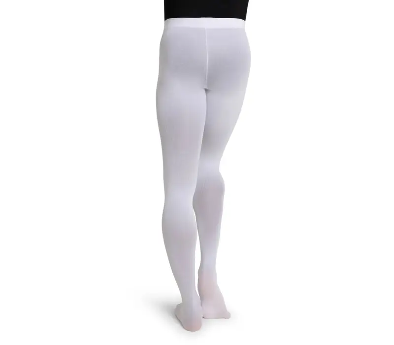 Capezio Ultra Soft tight  self knif, ciorapi cu talpa plină pentru femei - Alb