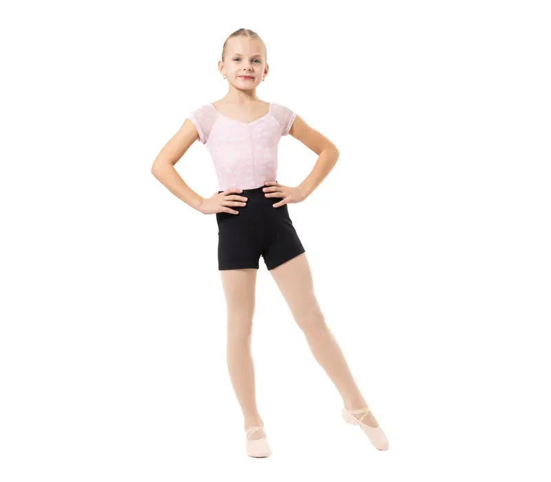 Capezio Cloud Nine Sunburst, pantaloni scurţi pentru fete - Negru