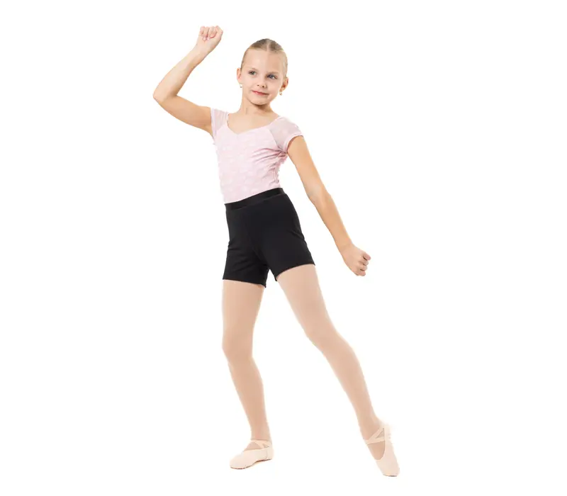 Capezio Cloud Nine Sunburst, pantaloni scurţi pentru fete - Negru