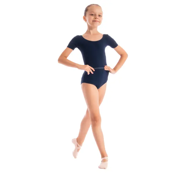 Capezio Leotard, costum de balet pentru copii cu maneca scurta