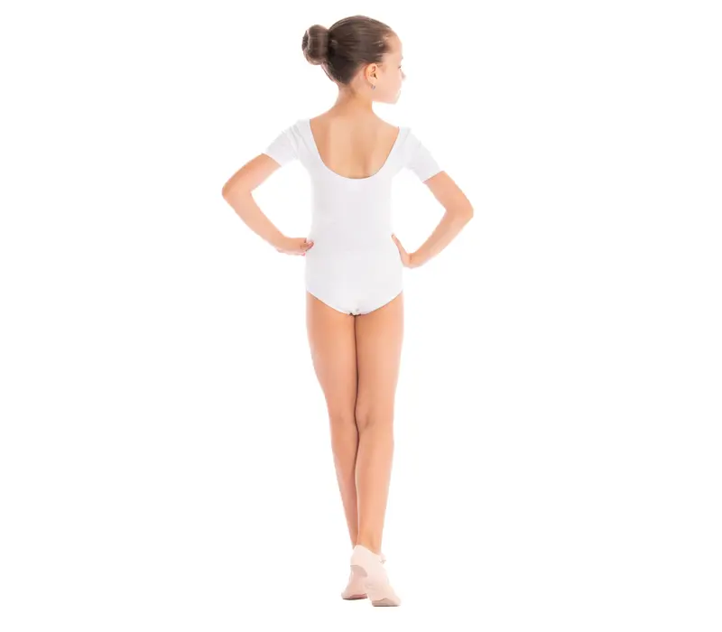 Capezio Leotard, costum de balet pentru copii cu maneca scurta - Albastru - jet blue