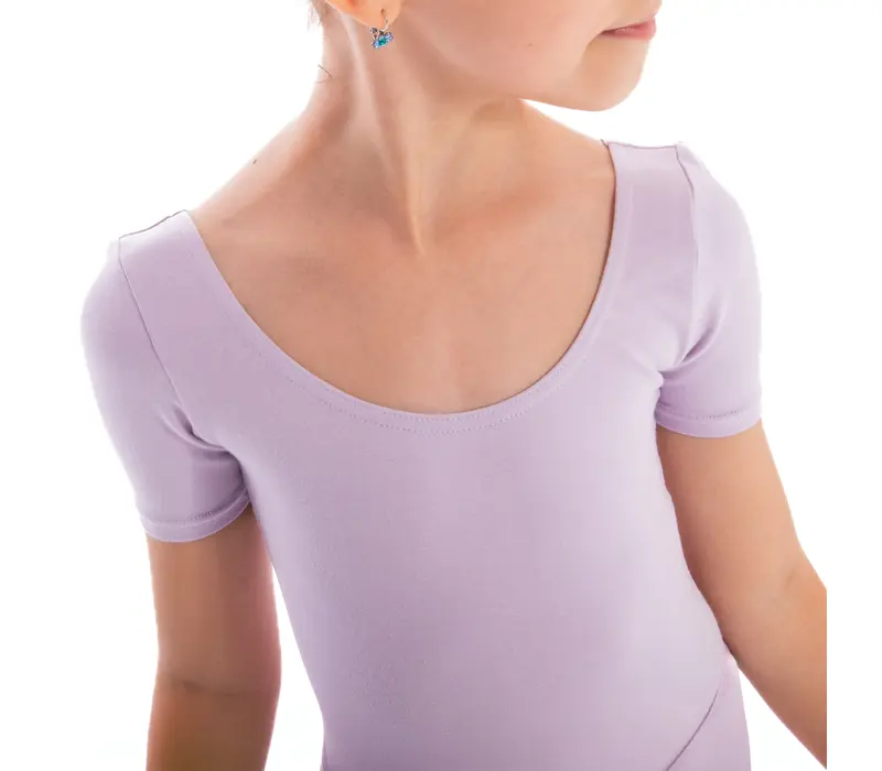 Capezio Leotard, costum de balet pentru copii cu maneca scurta - Violet lavandă Capezio