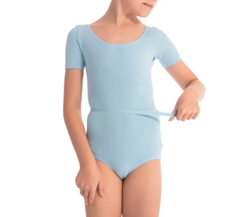 Capezio Leotard, costum de balet pentru copii cu maneca scurta - Albastru închis Capezio