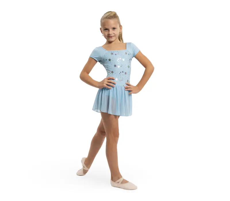 Capezio Star Struck, dres pentru fete cu fustiţă - Albastru închis Capezio