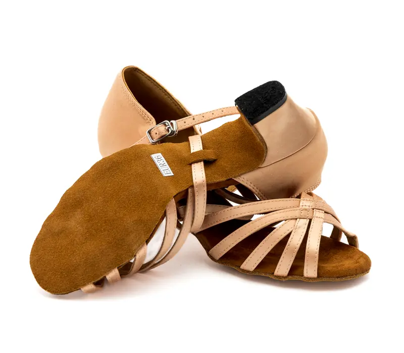 Dancee Lily, pantofi dans latin pentru femei - Flesh satin WJ