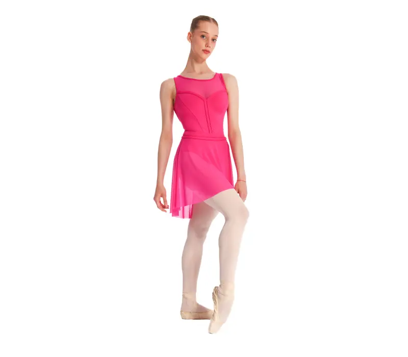 Mirella Miami boat neck tank, dres pentru femei cu bretele groase  - Fuchsia